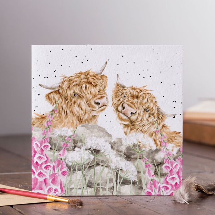 Wrendale Designs "Just for Moo" Highland Cow Card